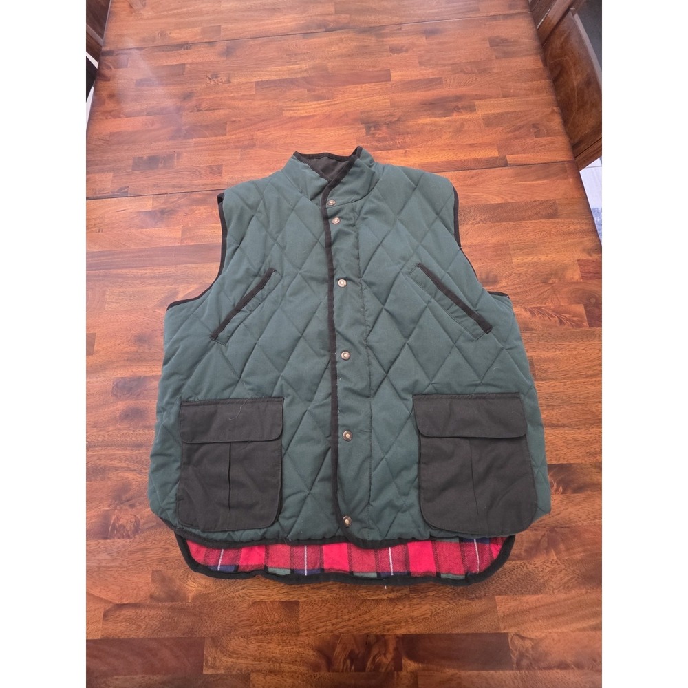Gullivers Men's Vintage Vest Nylon, Lined, Quilt Button-Up‎ XLT Workwear